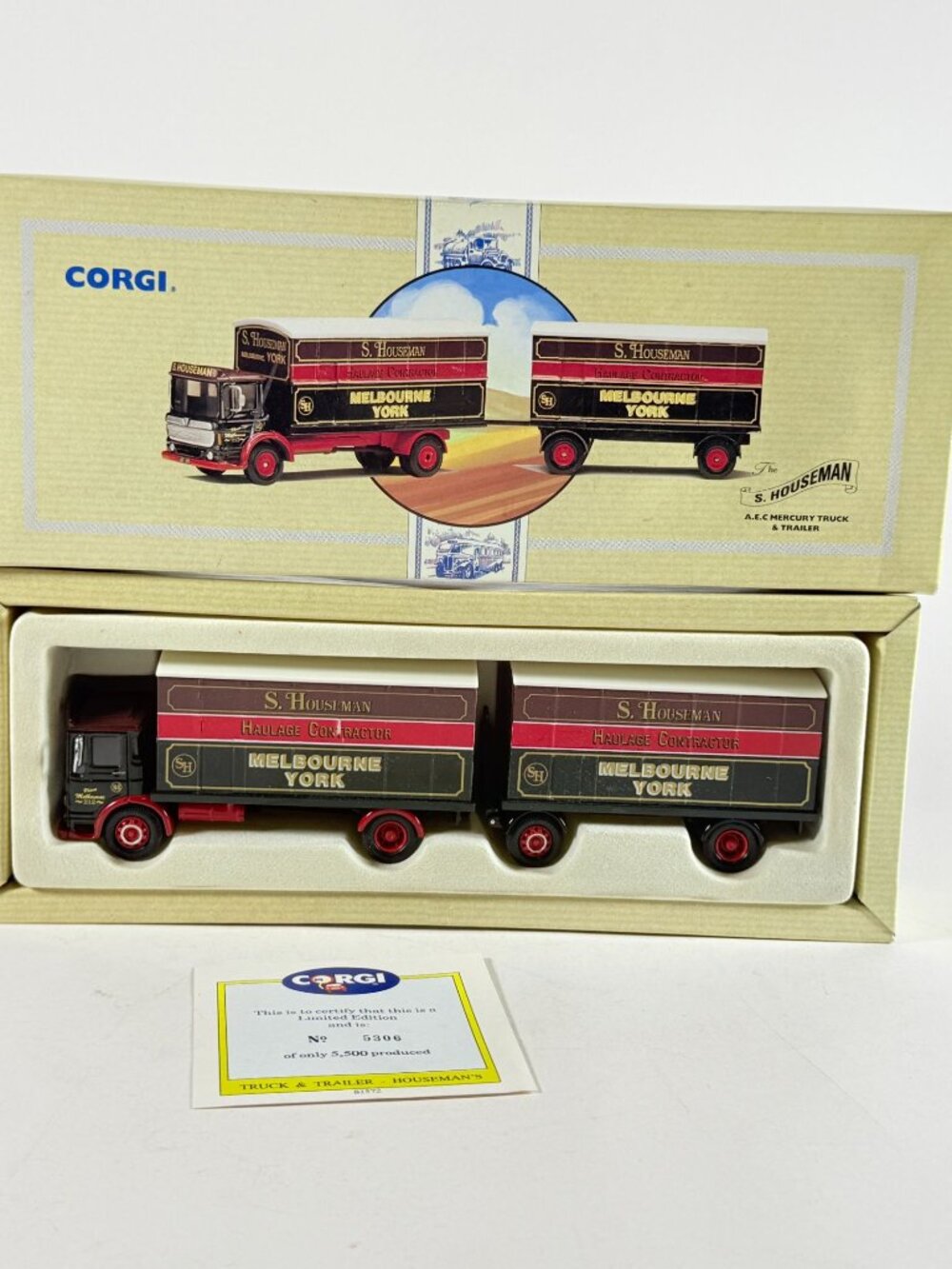 Corgi  A E C Melbourne York Truck & Trailer S. Houseman 1/50 Scale 97892